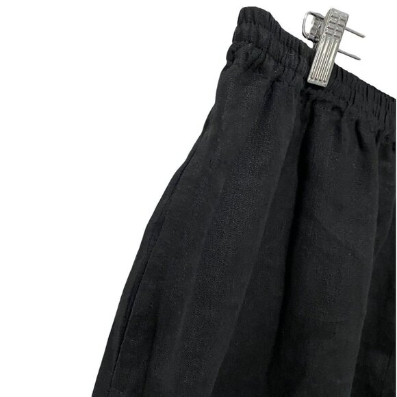 Eskandar 3 Linen Capris Cropped Japanese Pants 36 x 25 Inseam Black - Picture 5 of 12